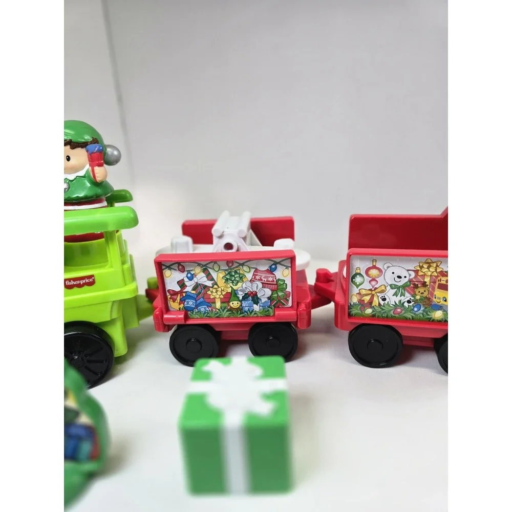 Fisher Price Little People Christmas Train Holiday Express Elf Tree Sound Works